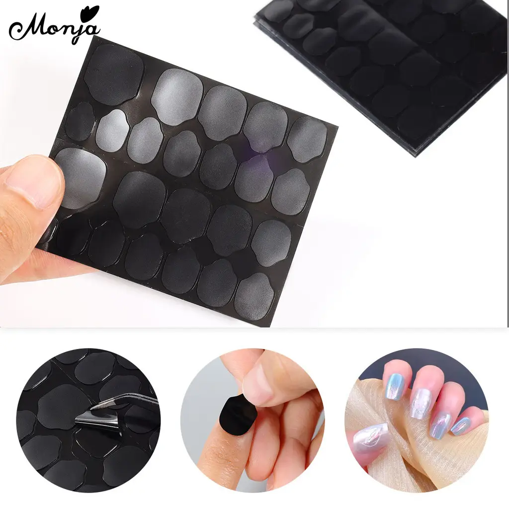 Monja 24pcs False Nails Strong Adhesive Glue Sticker Tape Double Sided UV Gel Glue Fast Drying For Fake Nails DIY Manicure Tools