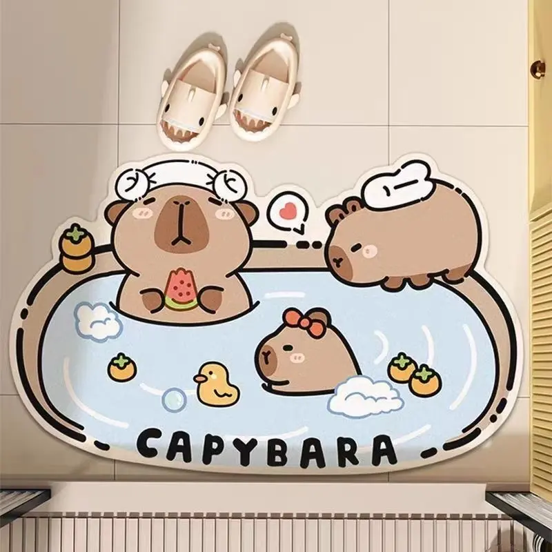 MR MAT Keset Diatomite Capybara 40x60cm Keset Kamar Mandi Keset Lantai Anti Slip