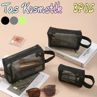 Gambar Vinnatsu 3PCS Transparan Tas Kosmetik/ Make Up Pouch/ Tas Kosmetik Travel Transparan Pouch Make Up Aesthetic Tas Jaring Make Up Travel Organi Tas Sentuh Perlengkapan Mandi Dan Tas Penyimpananzer /makeup Jaring - Abu - abu dari FluffyHQ Kab. Tangerang 1 Tokopedia