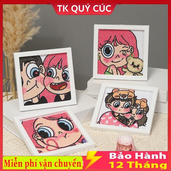 Tranh Đính Đá Mini Nhiều Hình Thủ Công Tự Làm Có Khung Trang Trí Dễ Cho Bé Trai Và Gái