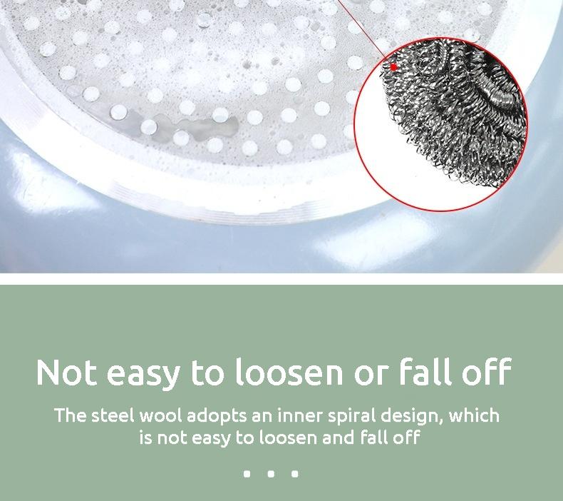 Product Introduction of Stainless Steel Cleaning Ball with Handle, 20 Pieces Steel Wool Ball Set with Handle, Large Steel Wool Ball Brush for Kitchen Pot Cleaning 4