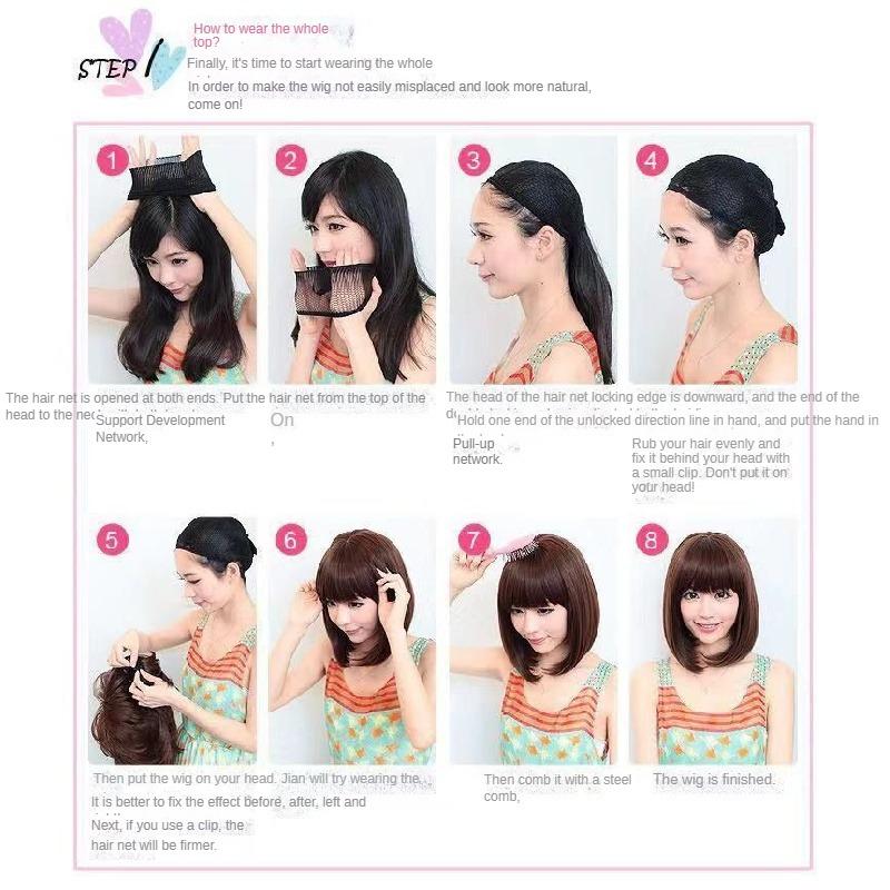 Product Introduction of Middle-Aged and Elderly Women's Fashion Wig Women's Short Hair Simulation Hair Hair Cover Full-Head Wig Natural Wig Mom 17