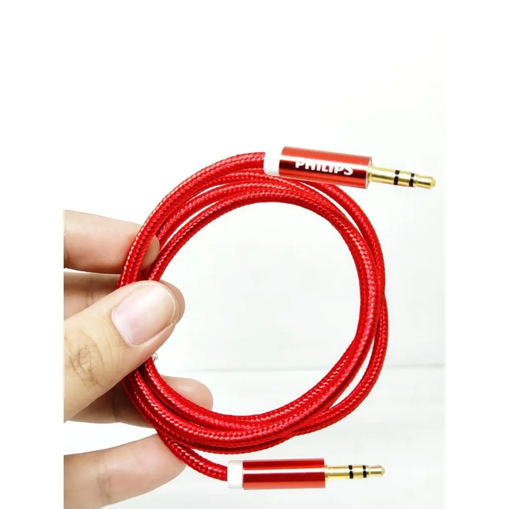 Kabel Audio AUX PHILIPS KA03 1 in 1 Jack 3.5 mm Besi Hp Mobil Speaker