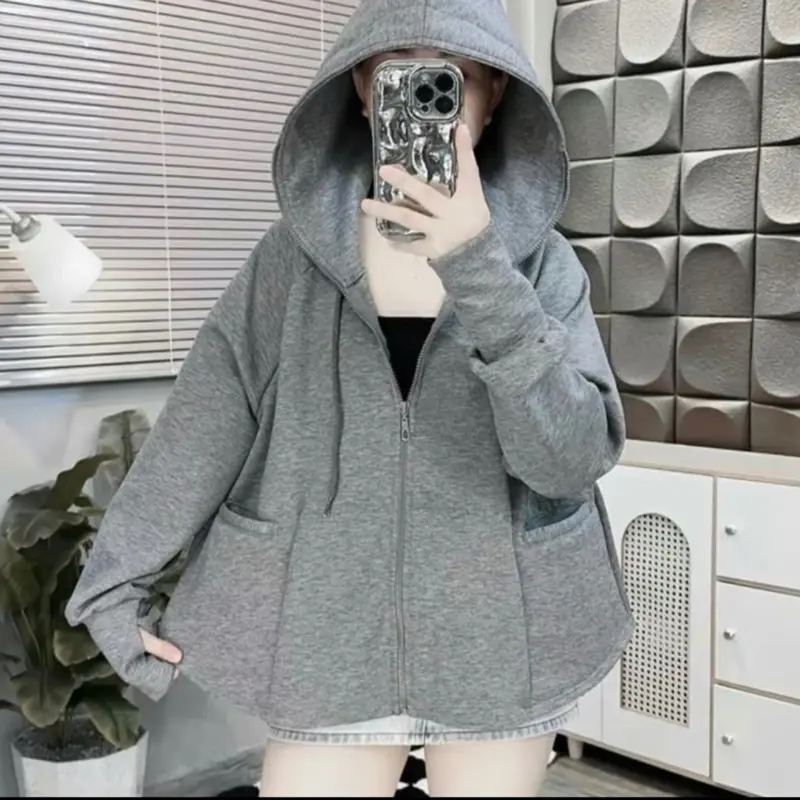 [ LOẠI 1 4 TÚI KHOÁ ] Áo chống nắng cánh dơi dáng ngắn umi hàn có 2 túi bên ngoài và 2 túi bên trong có khoá Nữ Top Women Jacket Sport dày dặn khoác retro