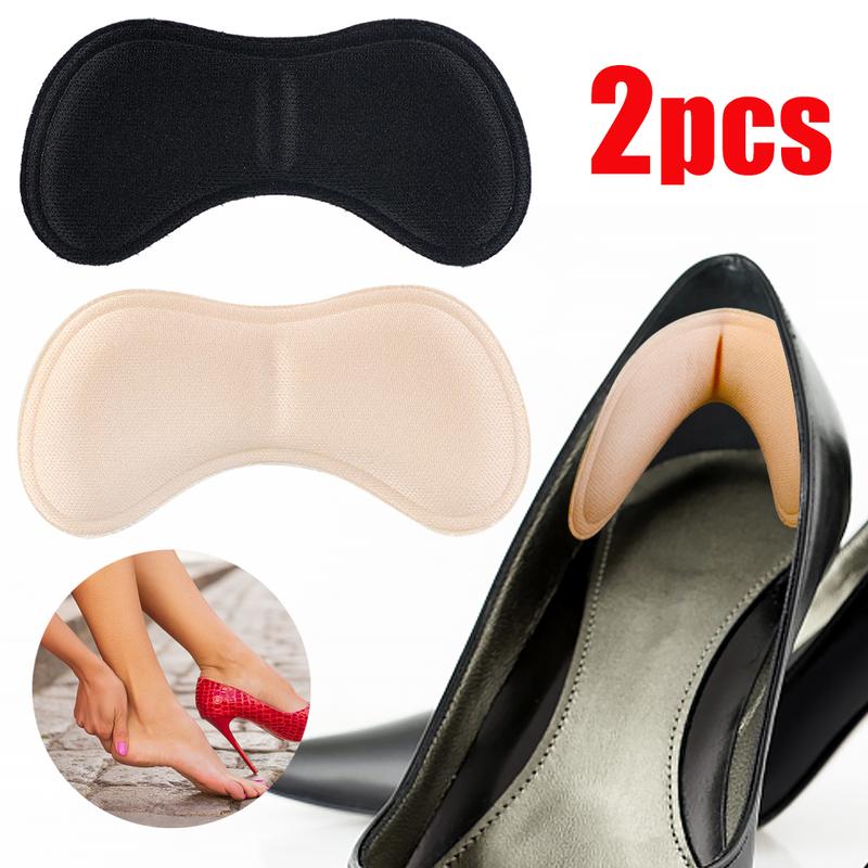 2PCS/Pairs Heel Insoles Patch Women Men Anti-wear Cushion Pads for Shoes High Heel Feet Care Adjust Sizing Adhesive Sponge Insole