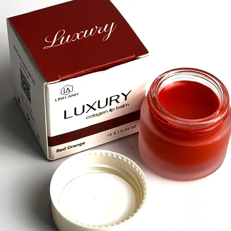 [ĐỎ HỒNG-ĐỎ CAM] Son Dưỡng Hồng Môi Lựu Đỏ LUXURY - Collagen Lip Balm Skincare 10g Son Môi Nữ Women 0