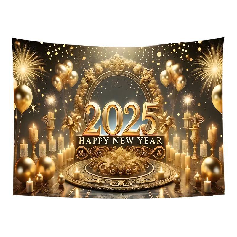 Product Introduction of New 2025 New Year's Eve Party Photo Background New Year's Cloth Celebration New Year Room Atmosphere Decoration Tapestry 27