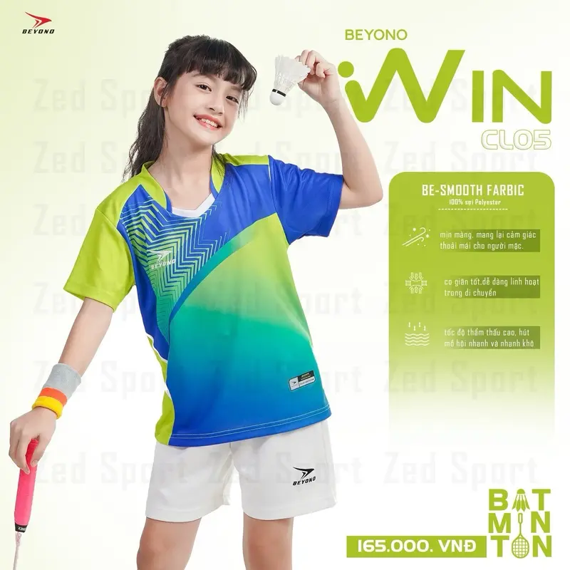 Áo cầu lông trẻ em Beyono Win CL05 4