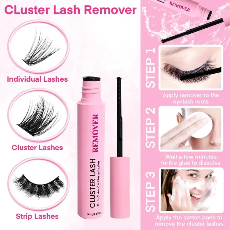 Upgraded Eyelash Extension Kit with Eyelash Glue & Remover & Tweezers & Brush, 1 Set 9-16mm 30D & 40D & 50D Mixed Individual Lashes, Professional Eye Makeup Accessories, Pretend Makeup Kit, Eyelashes Gift for Girlfriend, Volume Individual Lashes 3