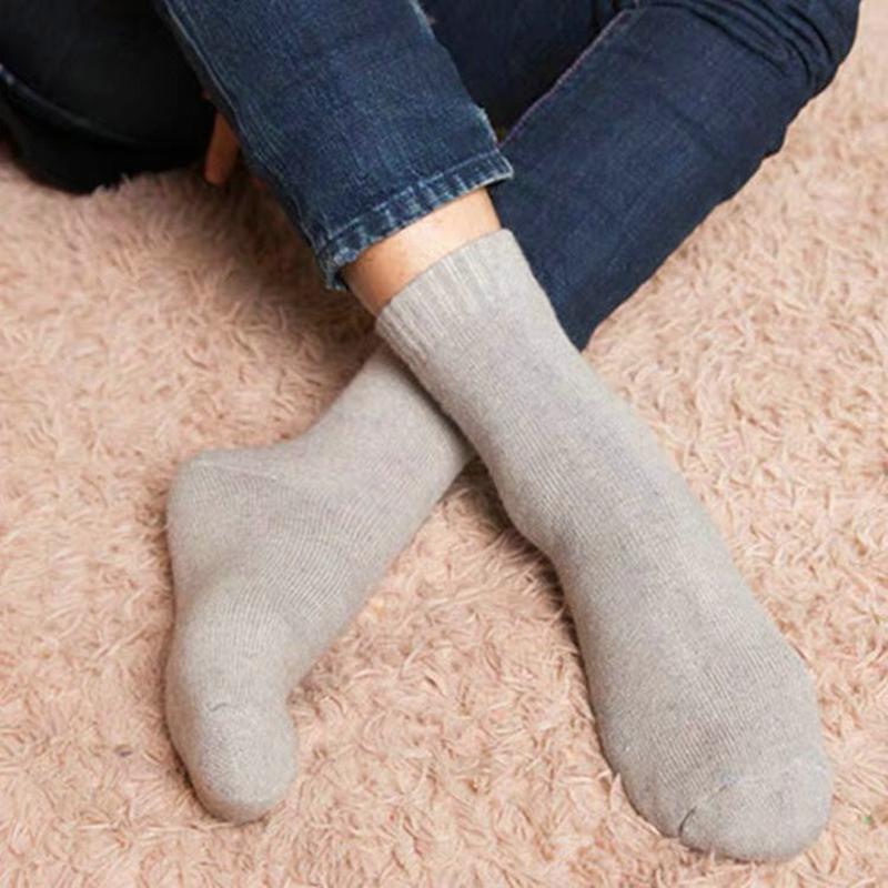 Product Introduction of Tất Len, Dành Cho Nam Và Nữ, Màu Trơn Cỡ Lớn, Chịu Lực, Thích Hợp Cho Mùa Đông, Tuyết, Giữ Nhiệt, Làm Bằng Cashmere, Tất Vòng Terry Dày 9