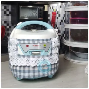 Sarung MAGICOM MINI untuk 0,6 sampai 1 Liter Bisa Pilih dengan Tutup atau Sarung Gagang Motif Kekinian Kotak kotak Gingham by Cuii Shop