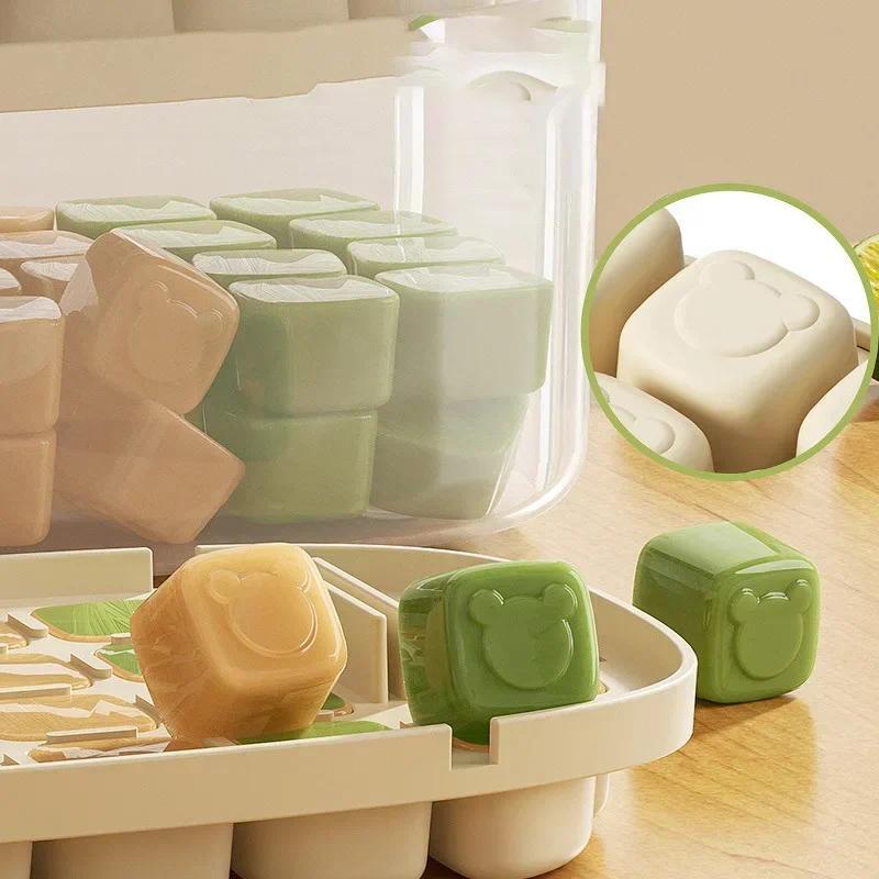 28Grids Ice Cube Tray Press Type Ice Block Mold for Home Storage Making Mold Summer Ice Maker Kitchen Sealed Maker 4