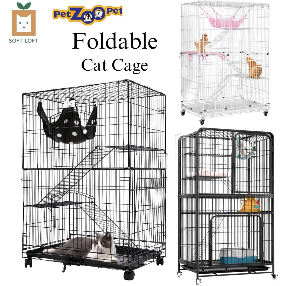 [Sg] Pet Cage Cat Dog Cage Premium Quality Metal Pets Cage Pets Villa Pets House Cat Condo Villa House Cat Cage Dog Crate