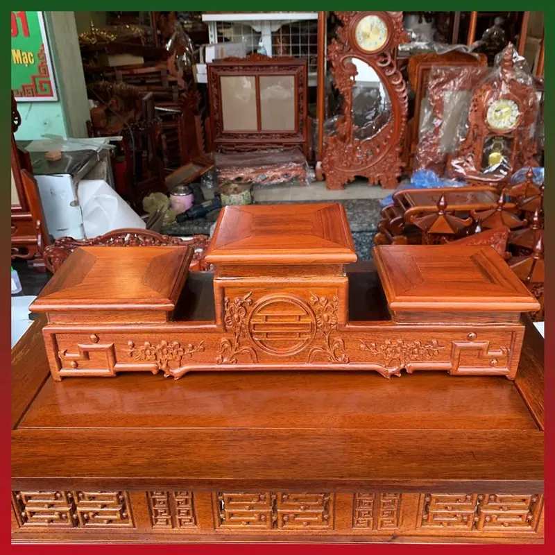 Bục tam cấp gỗ, tam sơn kê bát hương trên ban thờ, sản xuất thủ công làng nghề đồ gỗ truyền thống Liên Hà Decor Decor Phòng Trang Trí Nhà 3