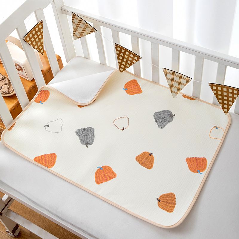 Miếng lót chống thấm Xô Muslin cao cấp size 50*70cm cho bé sơ sinh mềm mại thoáng mát tiện lợi 1