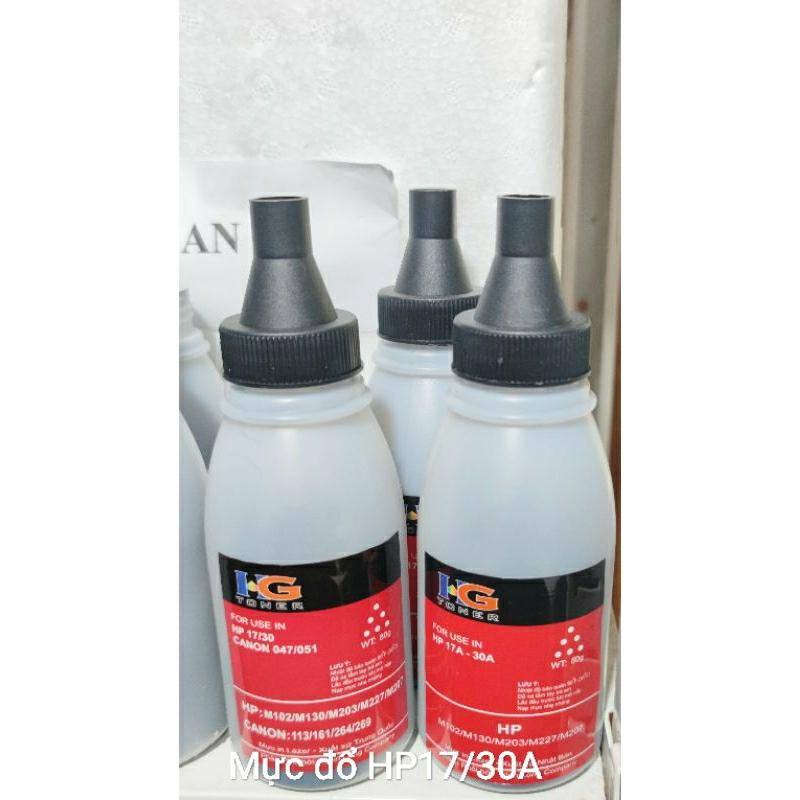 Lọ mực đổ 17A - 30A đổ cho máy in Hp102/130/203/227/207/Canon…