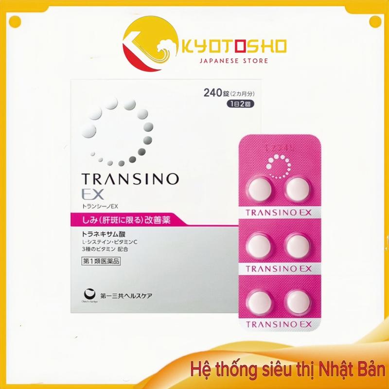  Viên uống hỗ trợ mờ  nám sáng da Transino Whitening EX hộp 240 viên Nhật Bản 