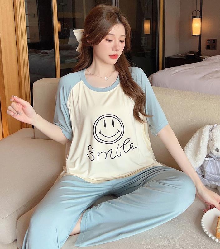 Bộ bầu - bộ sau sinh mặc nhà - ( TNQD - Mặt Cười ) - chất liệu Thun Cotton Mềm mát 7