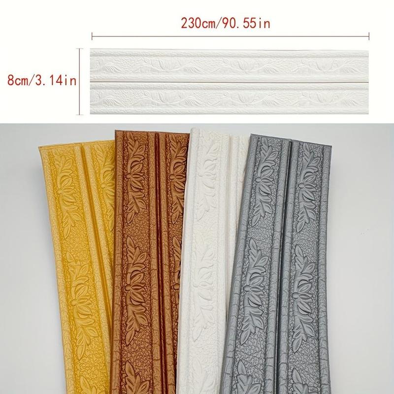 Self Adhesive Ceiling Decorative Strip, 1 Roll Wall Trim Line Stickers, Home Decoration Wall Trim Line for Home Living Room Bedroom Hotel 1
