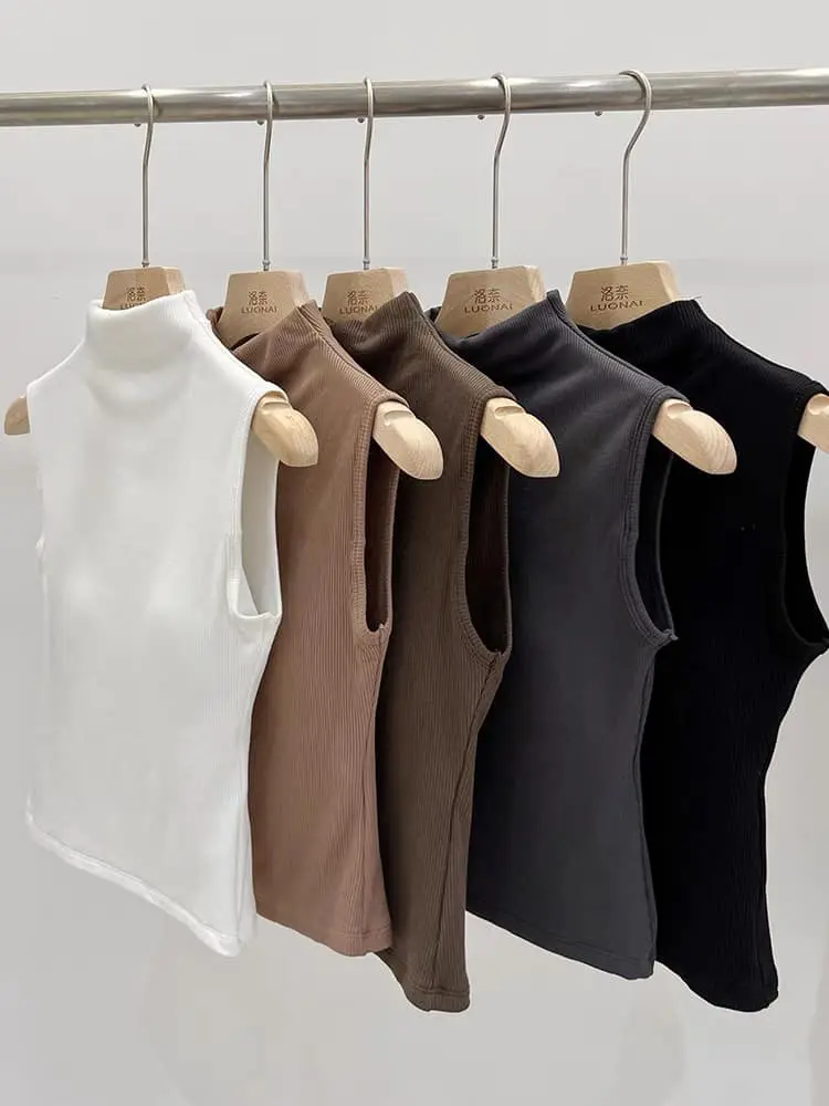 Áo Bra cổ lọ 3p Thun Gân Dày Dặn Co Giãn , Áo có Đệm Mút Top Nữ Quảng Châu