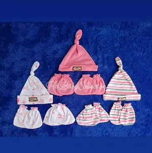 Topi Set Sartaki 3pcs RifaBaby series pink