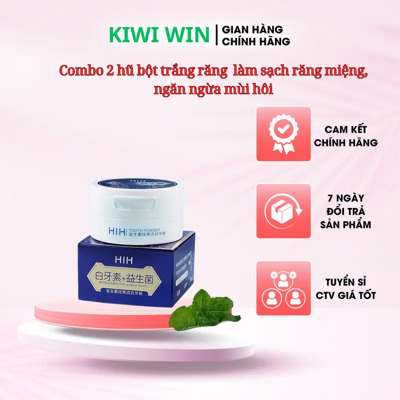 Kem đánh,bột trắng răng HIH -KIWI WIN Whitening 1