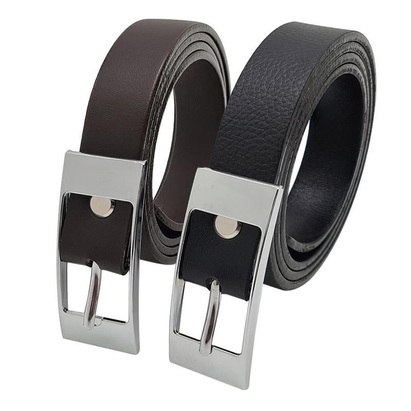 Thắt lưng học sinh nam giá rẻ DHM-261 | Khoá kim trắng thời trang bản nhỏ 2.3cm | Bảo hành 12 tháng