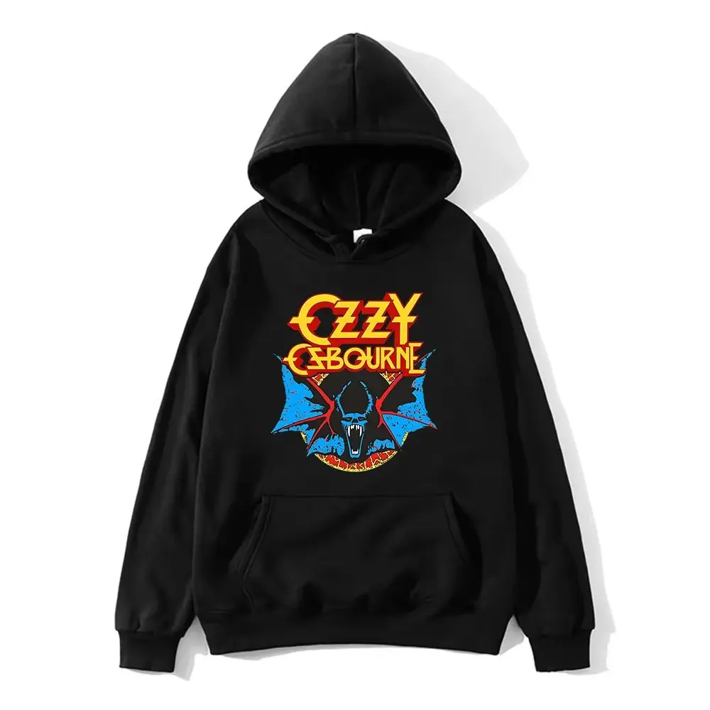 Halloween Ozzy Osbourne Hoodies Long-sleeved Soft Vintage/Retro Sweatshirt Cartoon Print Women/Men Clothing Moletom Fleece Clothes Hombrechristmas