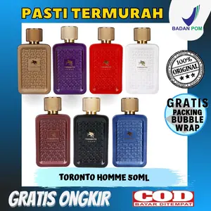 Parfum Pria Toronto Homme 50ml Eau De Toilette Minyak Wangi Cowok Laki Laki Tahan Lama Biru Bunga Hitam Ungu Perfume Coklat Merah