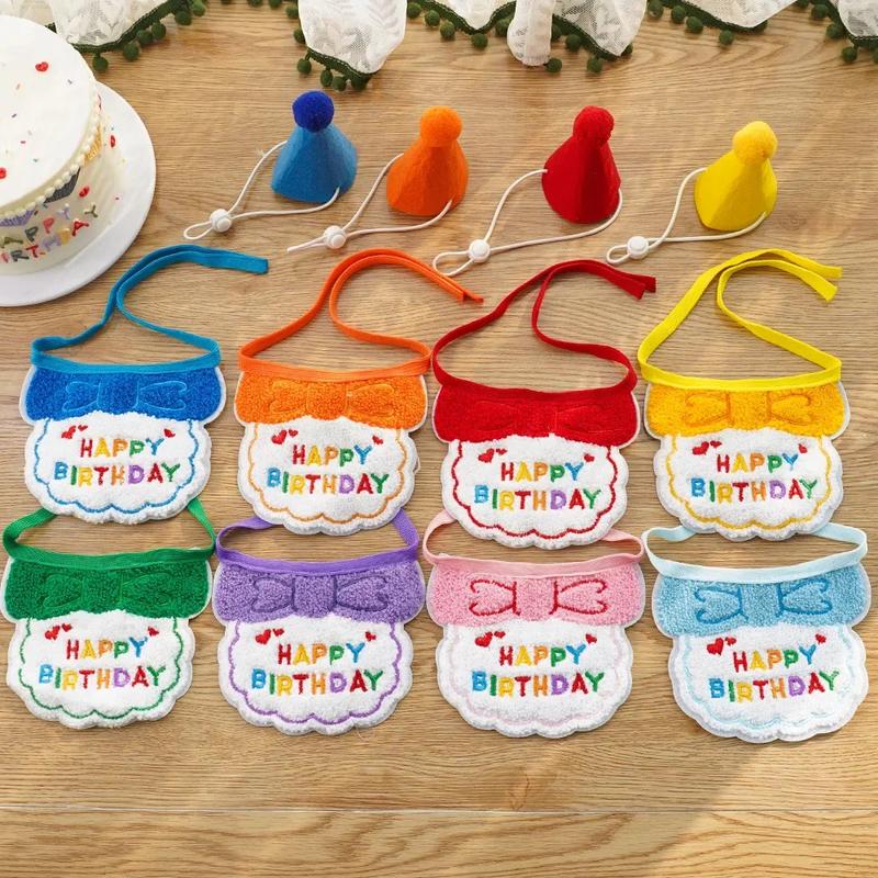 Product Introduction of Cute Dog Birthday Outfits Puppy Birthday Hat Cat Dog Birthday Bandana Boy Girl Pet Party Accessories for Small and Medium Dogs 1