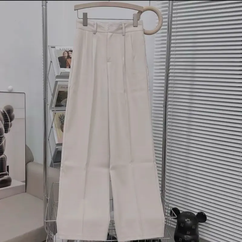 Quần Tây Ống Suông (Chất Gold Nhật) Mềm Mịn Lưng Cao Tôn Dáng Dài 102-103cm Women Pants Ong Đen Voi 3