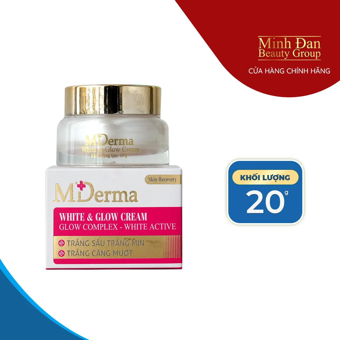 MDERMA WHITE & GLOW CREAM  KEM DƯỠNG TRẮNG ĐẸP CĂNG MƯỚT, CĂNG BÓNG DA Nữ Skincare Collagen Women