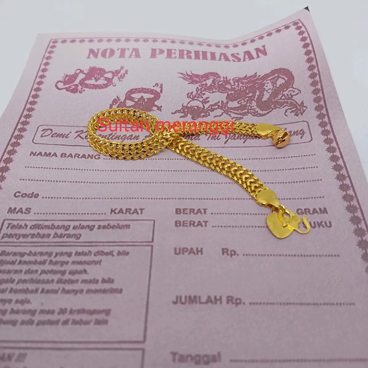 gelang tikar terbuat dari koin tahun 1991-1994