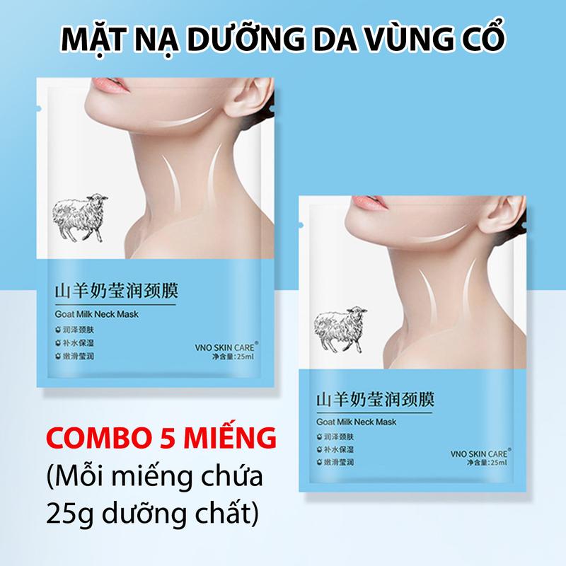Product Introduction of [SỮA DÊ] COMBO 5 Miếng Mặt Nạ Dưỡng Da Vùng Cổ VNO Chiết Xuất Từ Sữa Dê – Chăm Sóc Nếp Nhăn, Dưỡng Ẩm, Sáng Da, Làm Mịn Da 9
