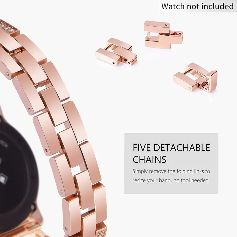 Fashionable metallic Watch Band, Adjustable Watch Band for Women & Men, Wearable Accessories Compatible with Samsung Galaxy Watch 3 4 5 6 40mm 44mm/46mm 47mm 3