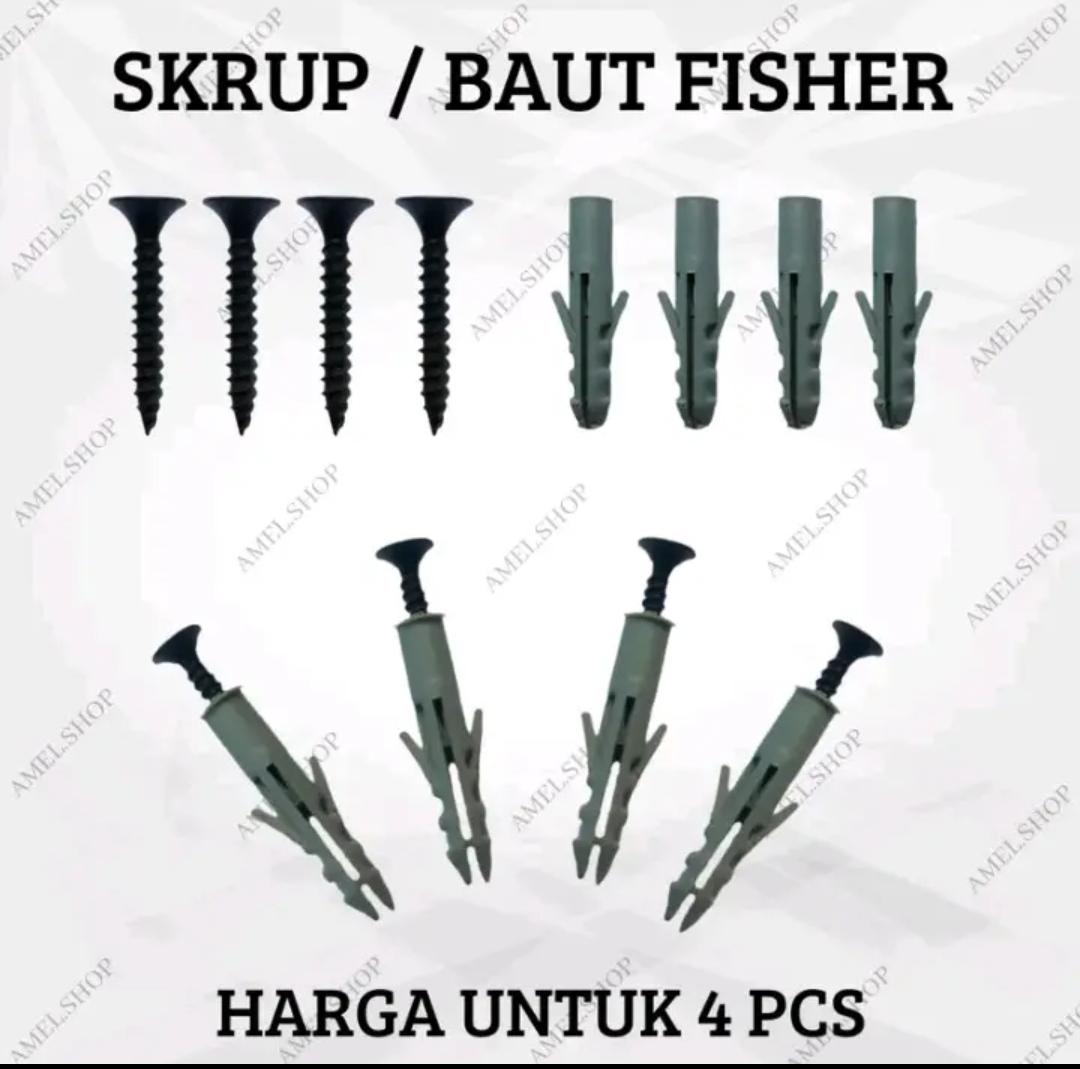 Baut mur pliser buat pasang gorden Dipasang di Dinding