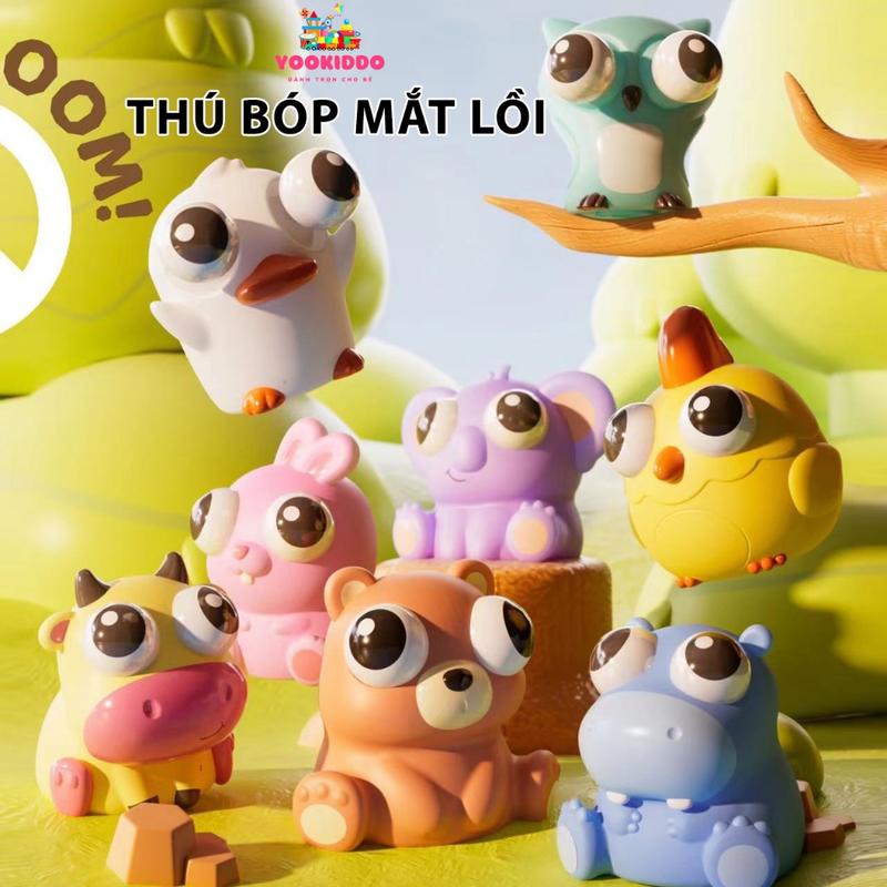 Đồ Chơi Động Vật Mắt Lồi - Đồ Chơi Squishy Nắn Bóp Đàn Hồi giải trí giảm stress phù hợp cho người lớn và trẻ em