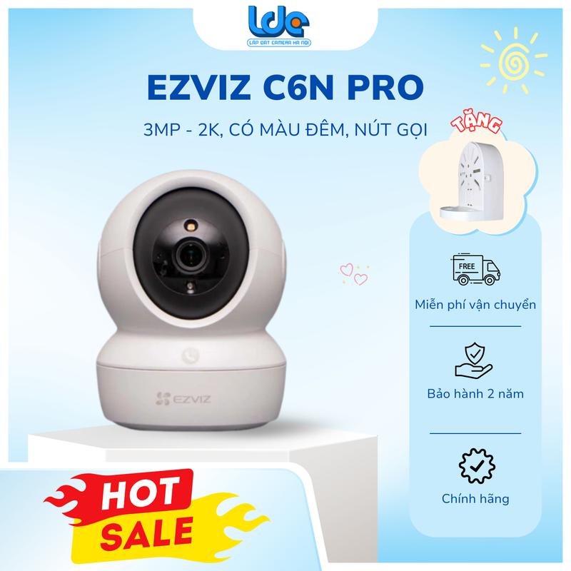 C6N| Camera EZVIZ trong nhà C6N Pro 2K 3MP, quay quét 360°, màu đêm, nút gọi điện, đàm thoại 2 chiều, phát hiện người/thú cưng - BẢN NÂNG CẤP CỦA C6N 2MP