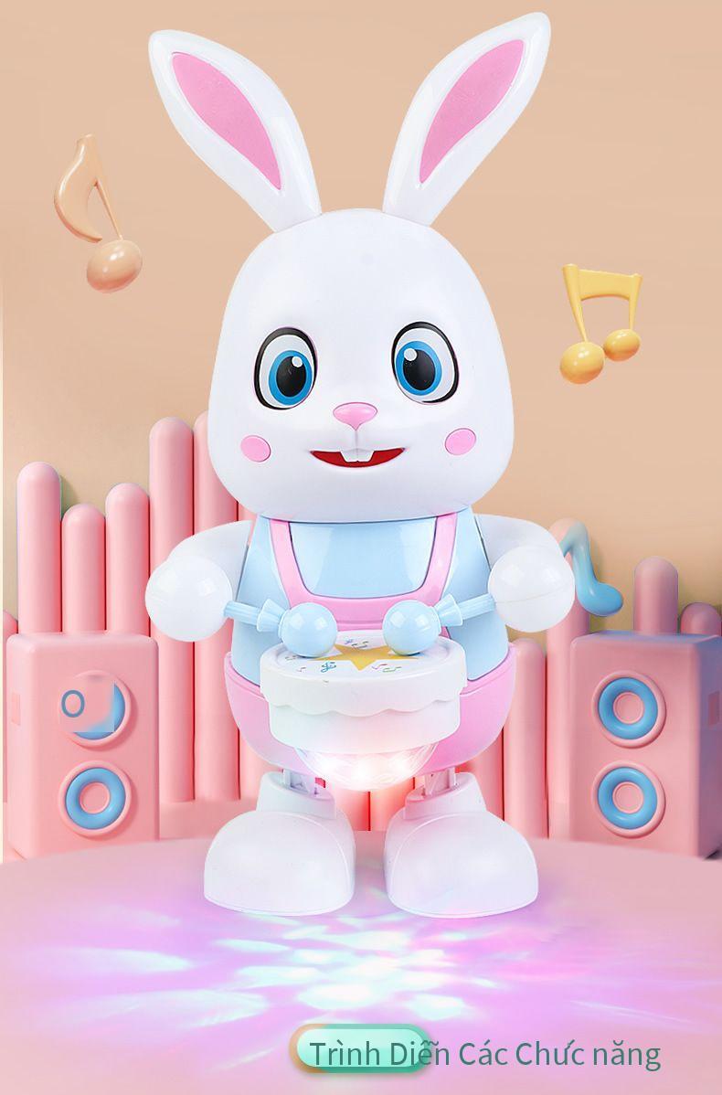 Product Introduction of Robot Thỏ Nhảy Hát Bài Hát Thỏ Điện Tử Âm Nhạc Động Vật Robot Đánh Trống Với Đèn LED Đồ Chơi Thú Cưng Điện Dễ Thương Quà Tặng Sinh Nhật Cho Trẻ Em điều  ước  của  thỏ  robot 0