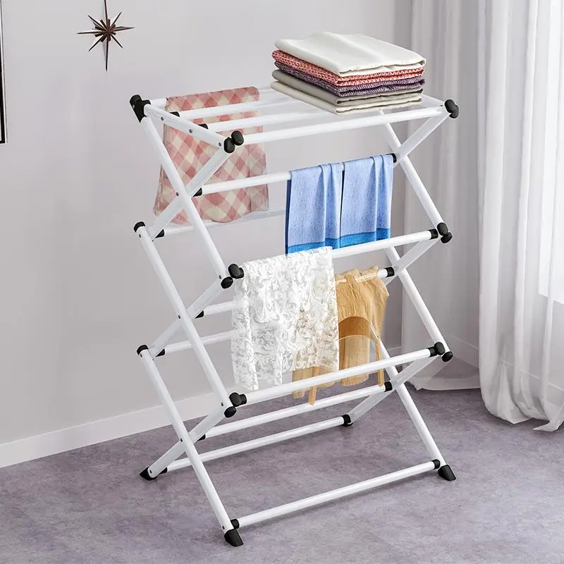 Multi-functional Foldable Clothes Drying Rack (1 Piece), Household Clothes Hanger, Towel Rack, Clothes Hanger, Bathroom Gadgets 5