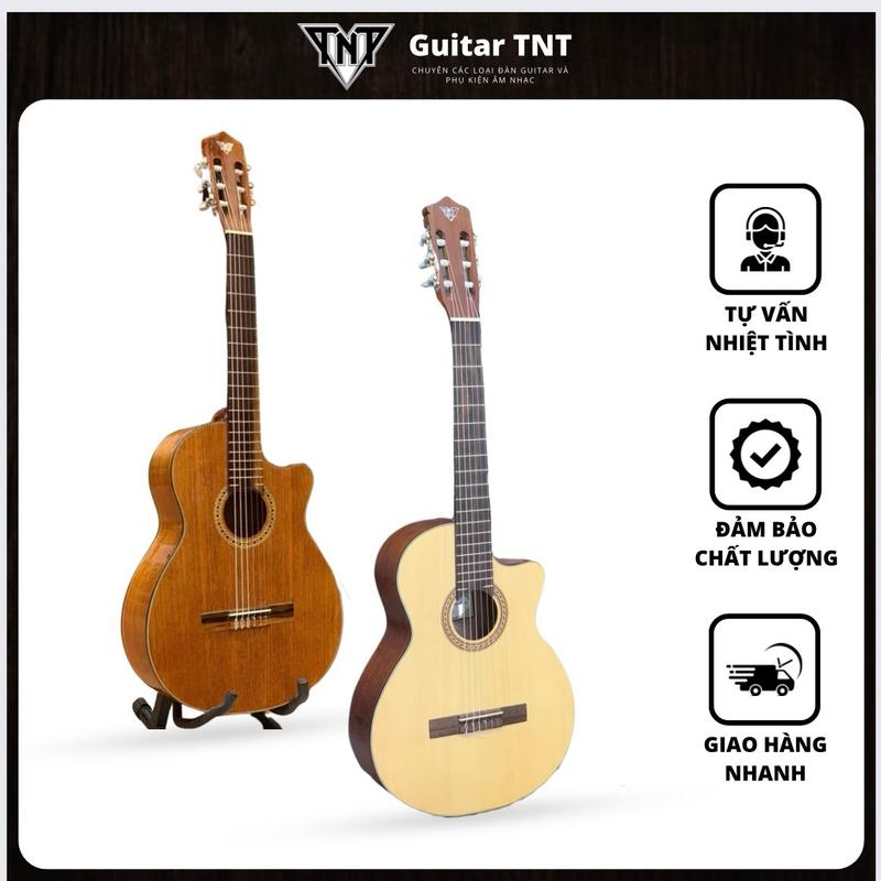 Guitar Classic CL-150 mặt gỗ nguyên tấm,full size 41 inch Dài 105cm có ty chỉnh cần