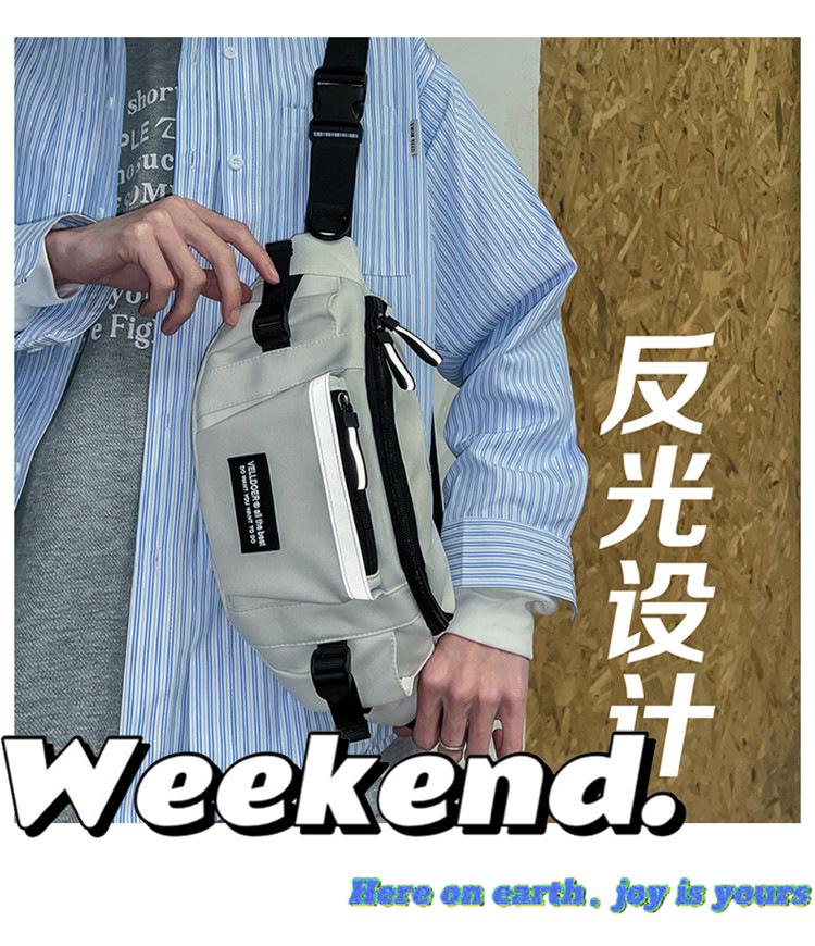 Product Introduction of New Japanese Ins Chest Bag Harajuku Large-Capacity Crossbody Bag Men's Fashion Brand Multi-Functional Travel Sports Small Bag All-Match Waist Bag 1
