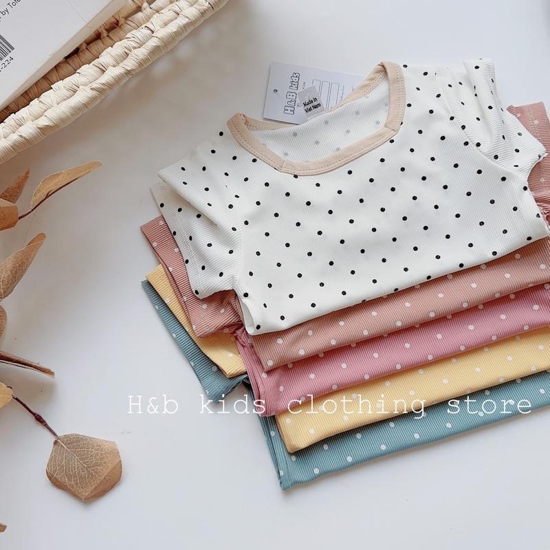 Bộ tăm lạnh chấm bi cho bé gái 4