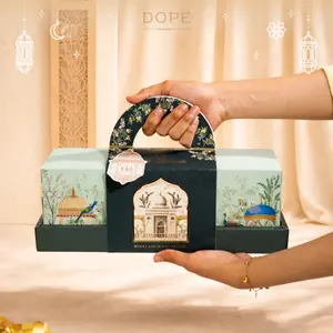 DOPE Special Box of 3 Ramadhan - 2 set Dengan 4 Pilihan Rasa Sagoo Cookies/Traditional Butter Cookies/Brownies Crispy/Peanut Cookies with Premium Wisman - Tersedia Greeting Card dan Box Khusus