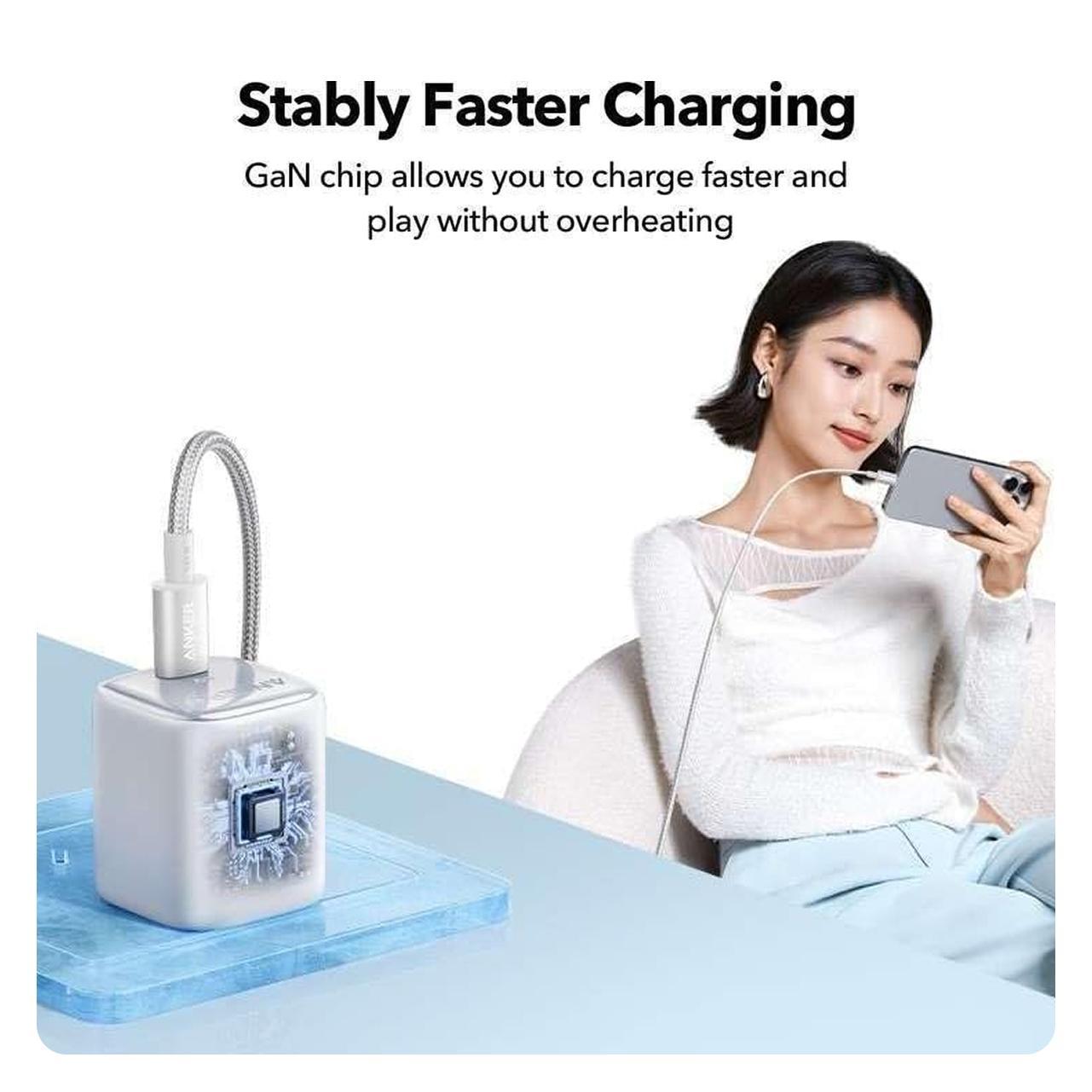 Anker Wall Charger 1C 25W GAN Zolo - White A2347L21