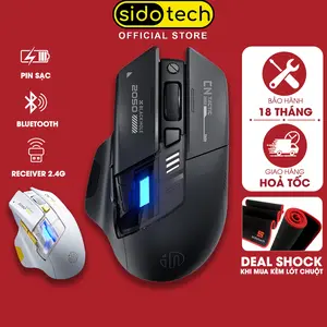 Chuột không dây gaming SIDOTECH INPHIC A9 PRO Explorer V2 bluetooth pin sạc 6 nút bấm led RGB 5 mức DPI chuyên game FPS VALORANT CSGO