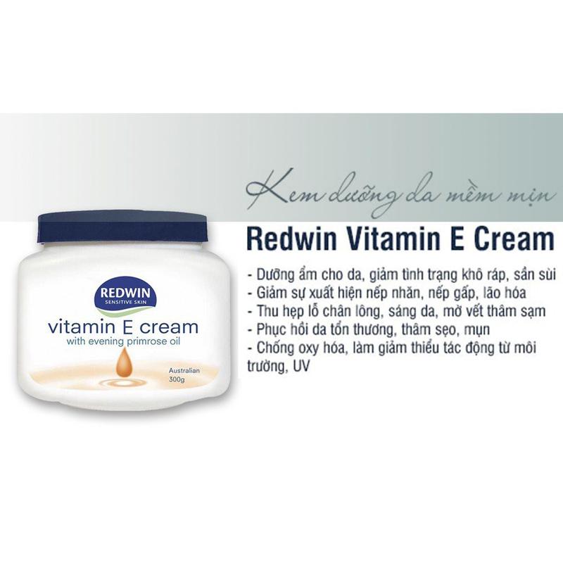 Product Introduction of Kem Dưỡng Da Vitamin E Redwin Tinh Dầu Hoa Anh Thảo Cấp Ẩm, Làm Sáng Da Body Cream - Nedevi Beauty 1