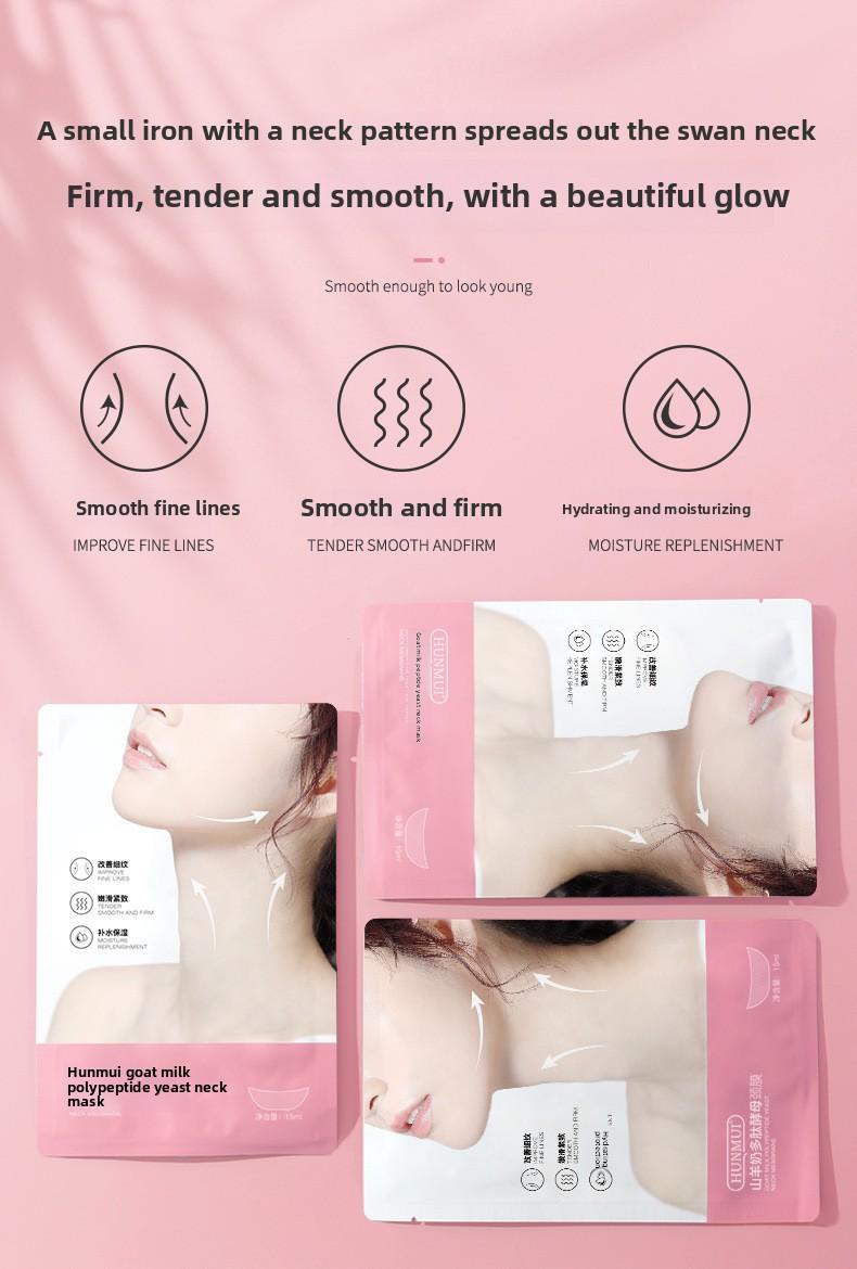 Product Introduction of Han Lun Beauty Goat Milk Neck Mask Patch Lifting Firming Small Iron Reducing Neck Wrinkles Beauty Neck Cream Same Style In Stock 2
