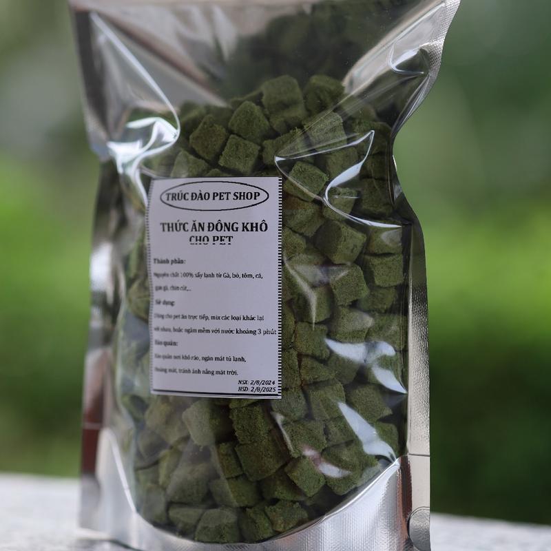 Viên cỏ mèo mix gà loại mềm, thức ăn viên cỏ lúa mạch khô cho mèo - giúp tiêu búi lông, khỏe răng 6