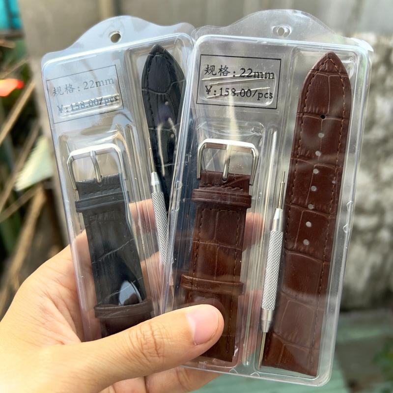Dây da đồng hồ nam nữ 12/14/16/18/20/22/24mm tặng kèm chốt và dụng cụ tháo lắp…